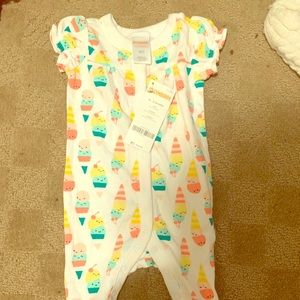 Gymboree footed Ice cream onesie